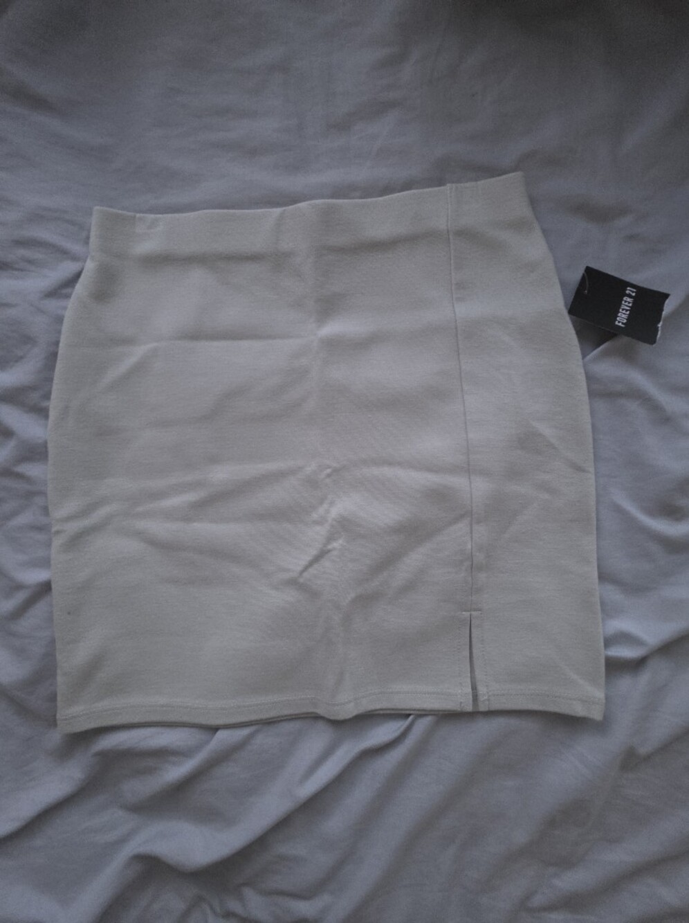 Forever 21 Light Green Cream Mini Skirt - Simple Straight Cut